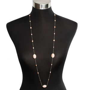 18K Yellow Gold Coral By The Yard Necklace