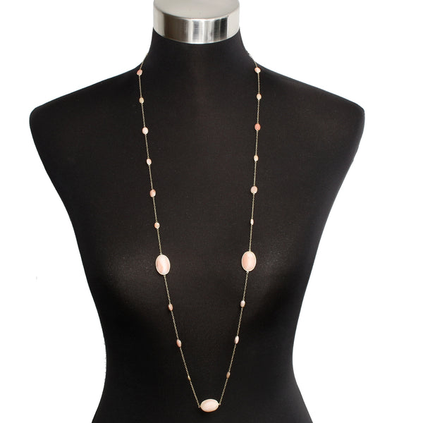 18K Yellow Gold Coral By The Yard Necklace