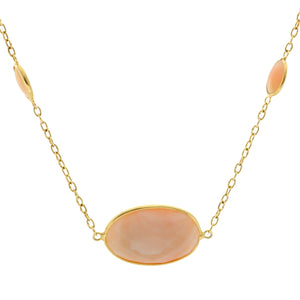 18K Yellow Gold Coral By The Yard Necklace
