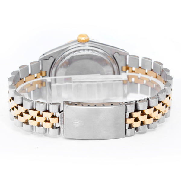 Rolex Datejust Men's 2-Tone Watch 16013 Black Stick Dial