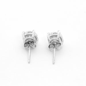 14K White Gold Diamond Studs