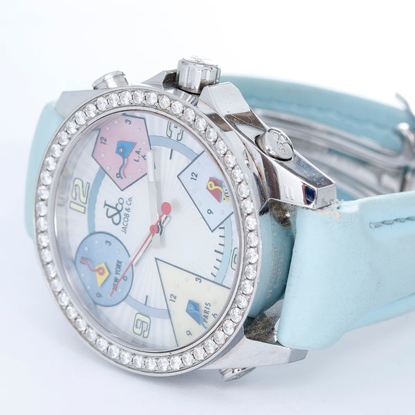 Jacob & Co. Five 5 Time Zone Men's/ Ladies 47mm Stainless Steel Watch