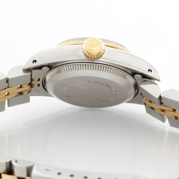 Rolex Ladies Oyster Perpetual 2-Tone Watch 67913 Champagne Dial