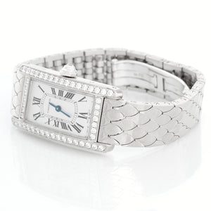 Cartier Tank Americaine (or American) Ladies WG Diamond Watch  2489