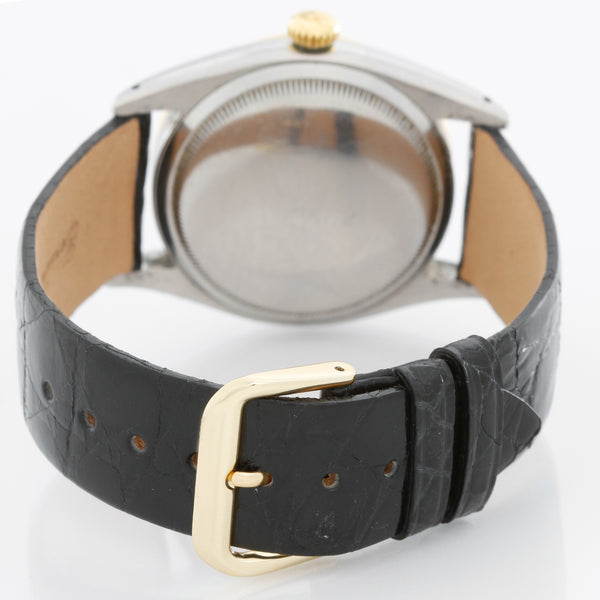 Rolex Datejust Stainless Steel and Gold Ref 6305 " Big Bubbleback Ovettone"