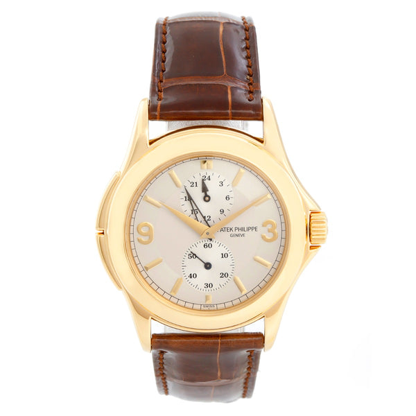 Collectible Patek Philippe Travel Time 18k Gold Watch 5134 J
