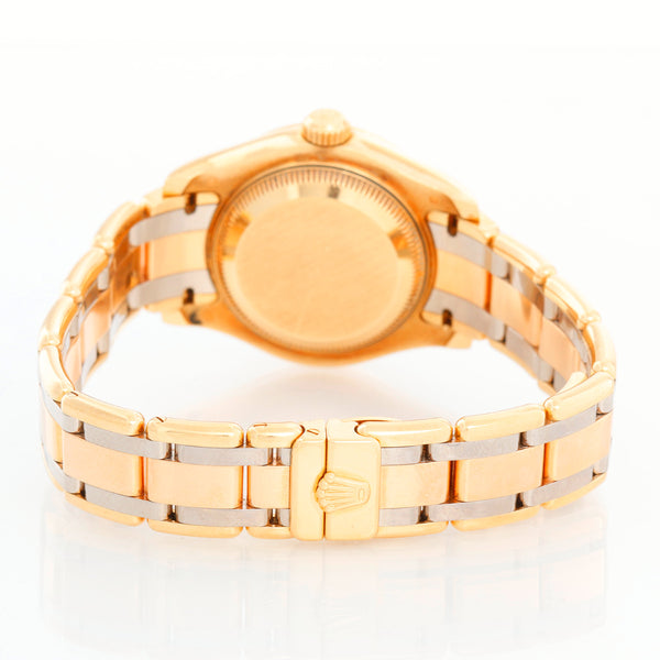 Rolex Tridor Pearlmaster Ladies Gold & Diamond Watch 80298