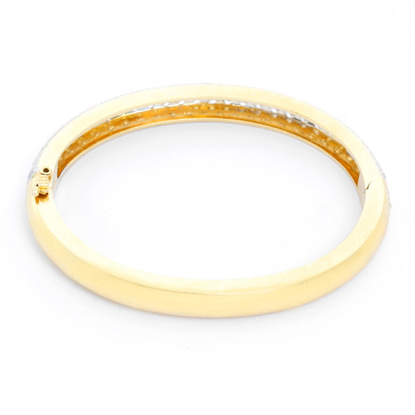 14K Yellow Gold Diamond Bangle Bracelet