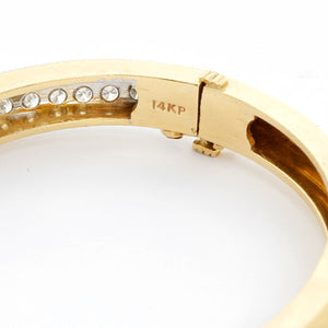 14K Yellow Gold Diamond Bangle Bracelet