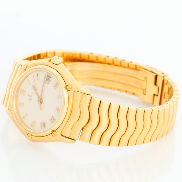 Ebel 1911 Classic Wave 18k Gold Watch Sportwave Bracelet Quartz
