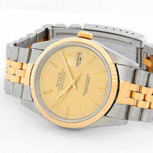 Rolex Datejust Steel & 18k Yellow Gold Men's 2-Tone Watch 16233