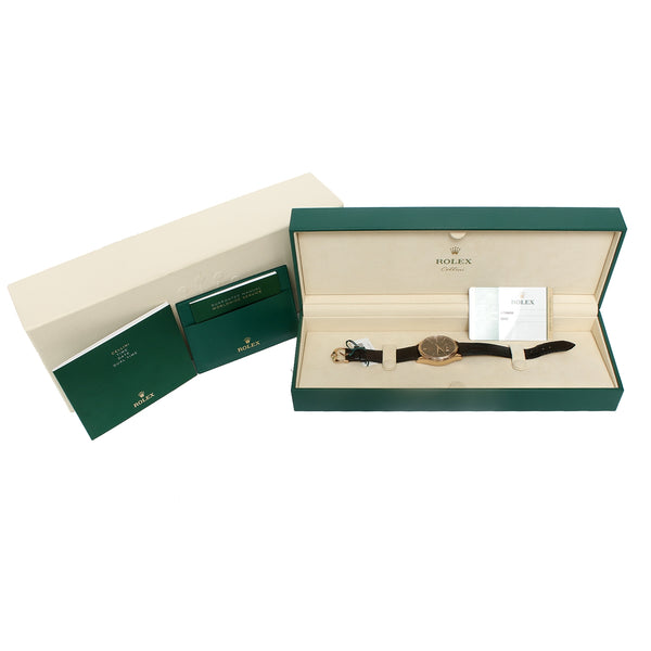 Rolex Cellini Dual Time 18K Rose Gold Men's Watch