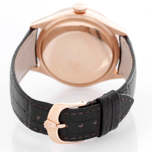 Rolex Cellini Dual Time 18K Rose Gold Men's Watch