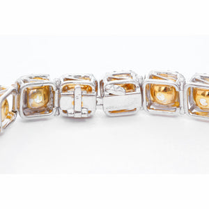Fancy Yellow Diamond Tennis Bracelet