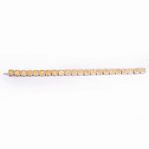 Fancy Yellow Diamond Tennis Bracelet