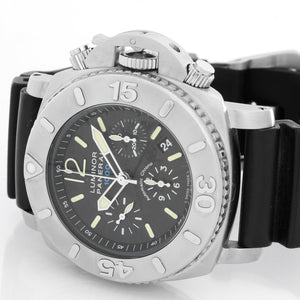 Panerai Luminor 47mm Stainless Steel Diver's Chronograph Watch PAM 187