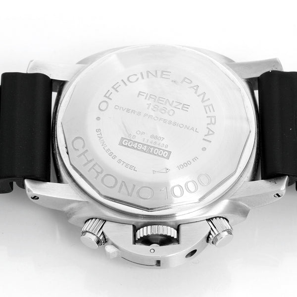 Panerai Luminor 47mm Stainless Steel Diver's Chronograph Watch PAM 187