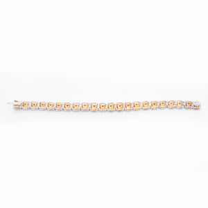 Fancy Yellow Diamond Tennis Bracelet