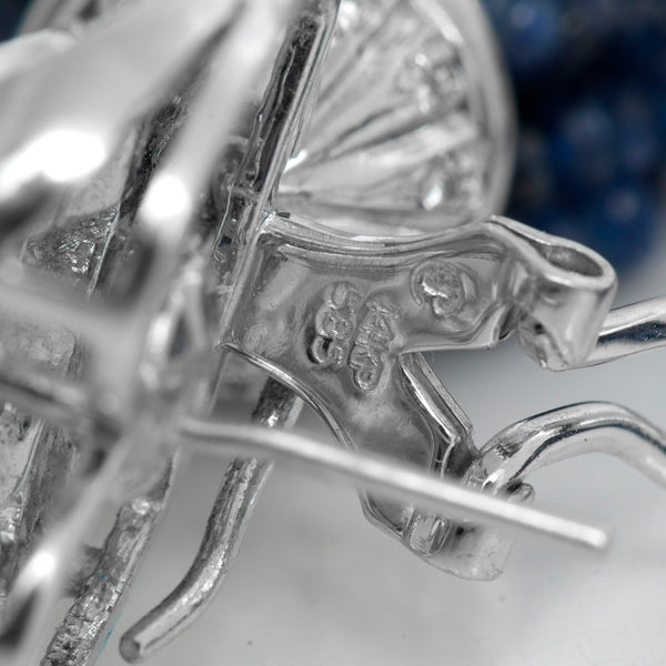 Sapphire & Diamond Dangle Earrings