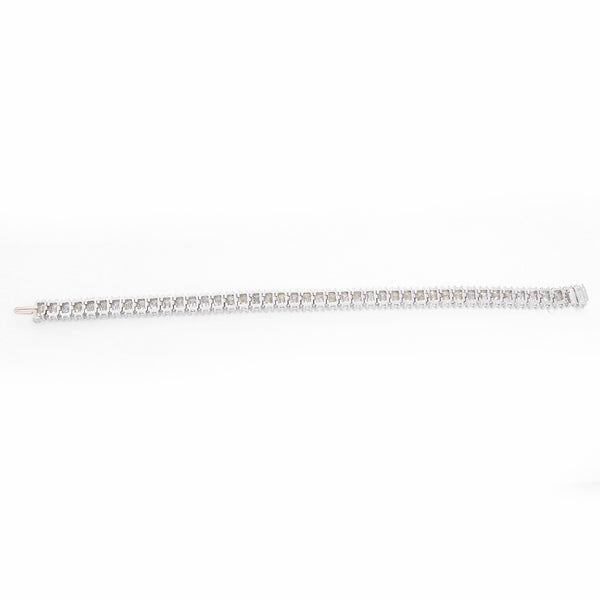 Emerald Cut Diamond Platinum Bracelet