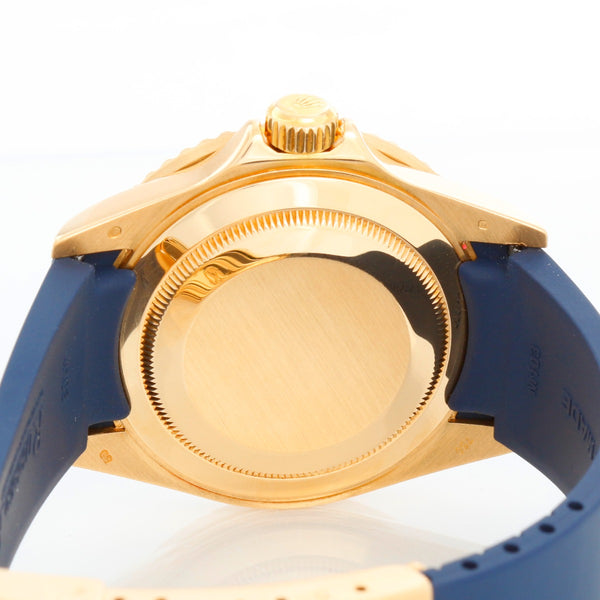 Rolex Submariner 18k Gold Men's Watch 16618 On Rubber B