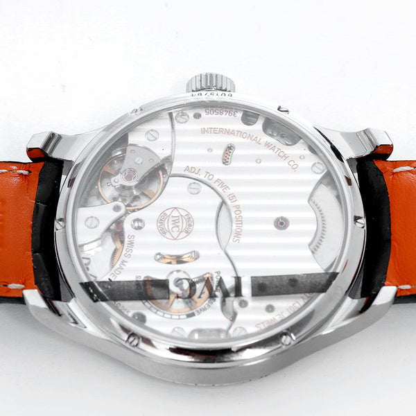 IWC Portuguese Hand Wound Eight Days Black Watch IW510202