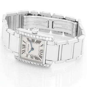 Cartier Tank Francaise 18k White Gold & Diamonds Ladies Watch WE1002S3 2403