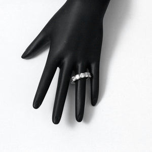 18K White Gold Diamond Eternity Band Size 6