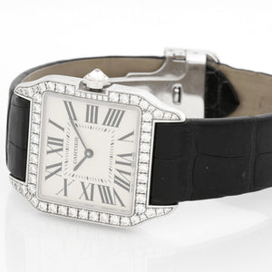 Cartier Santos Dumont 18k White Gold & Diamond WH100251