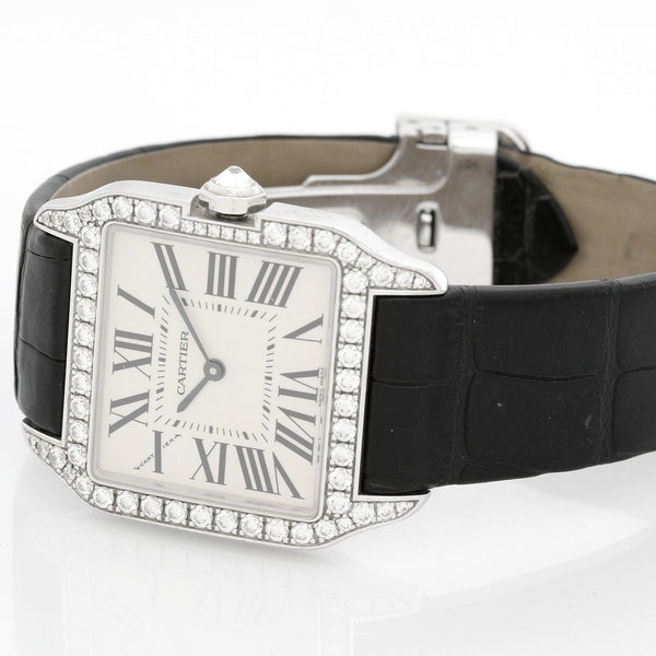 Cartier Santos Dumont 18k White Gold & Diamond WH100251