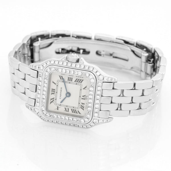 Cartier Panther 18K White Gold with Double Diamond Bezel