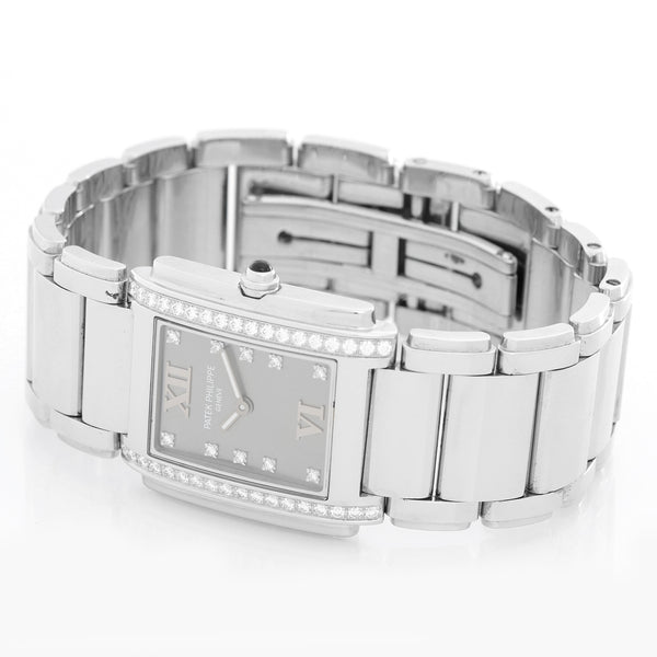 Patek Philippe Twenty-4 Ladies Steel & Diamond Watch 4910 10A