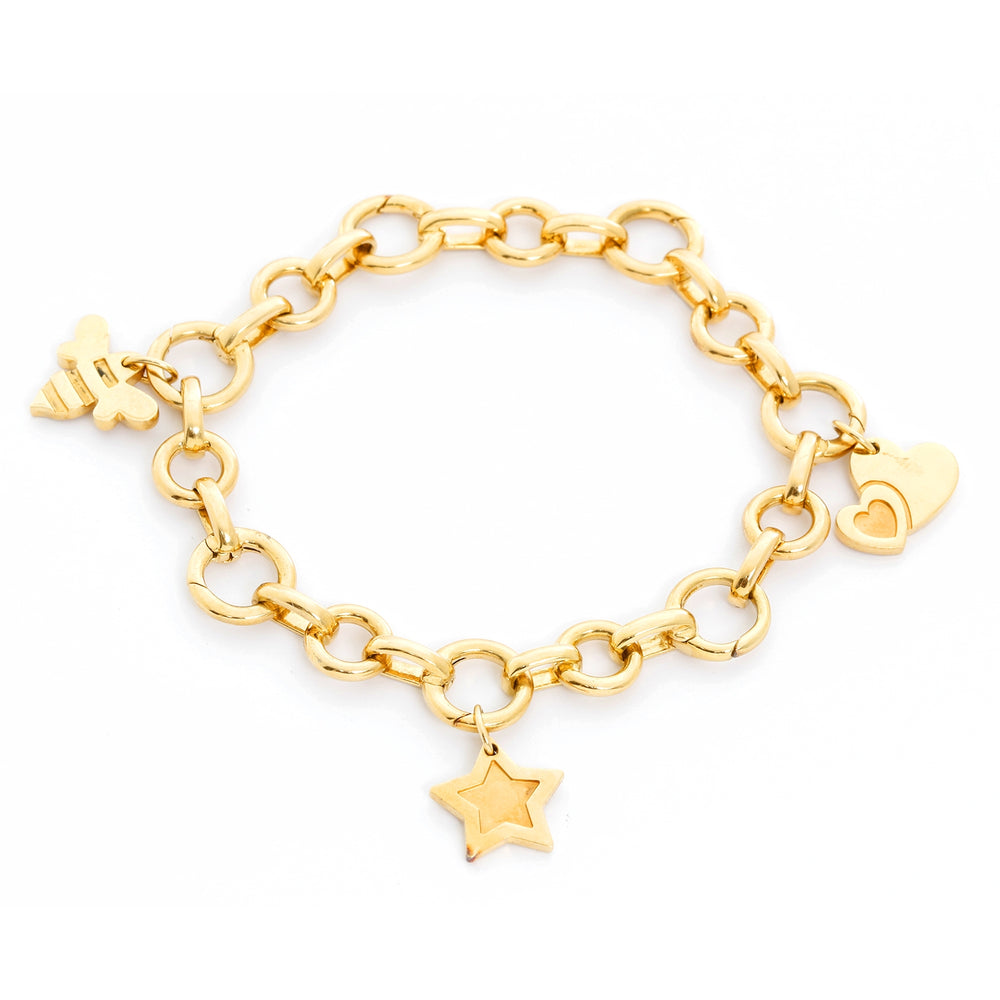 Aaron Basha Open Link Charm Bracelet with Tiffany & Co. Charms
