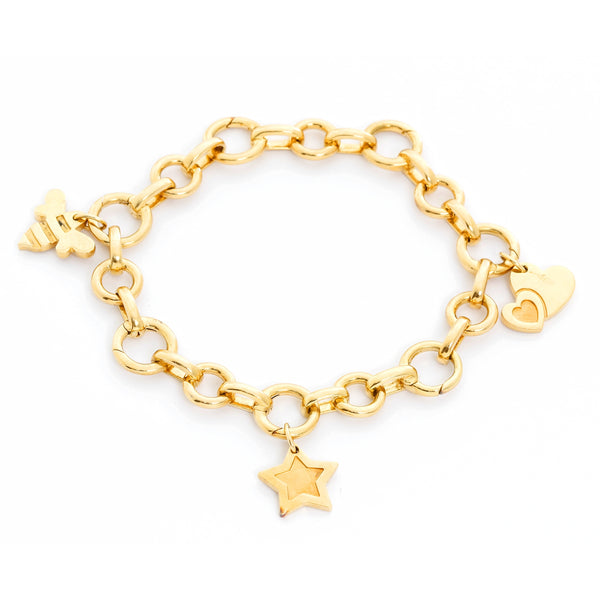 Aaron Basha Open Link Charm Bracelet with Tiffany & Co. Charms