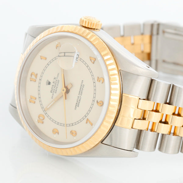 Men's Rolex Datejust Watch 16233 Creme Dial