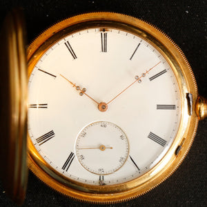 R. Lannier 18k Yellow Gold Men's Pocket Watch