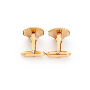 Vintage 10k Rose Gold Geometric Cufflinks