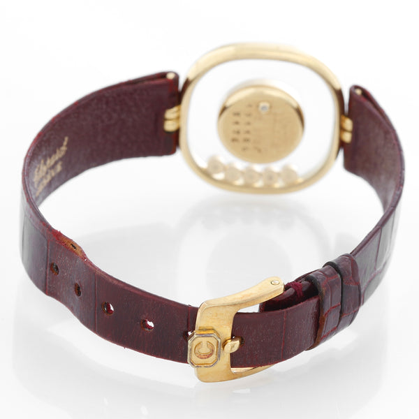 Chopard Happy 18K Yellow Gold Ladies Diamond Watch