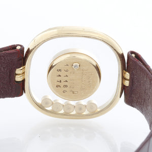 Chopard Happy 18K Yellow Gold Ladies Diamond Watch