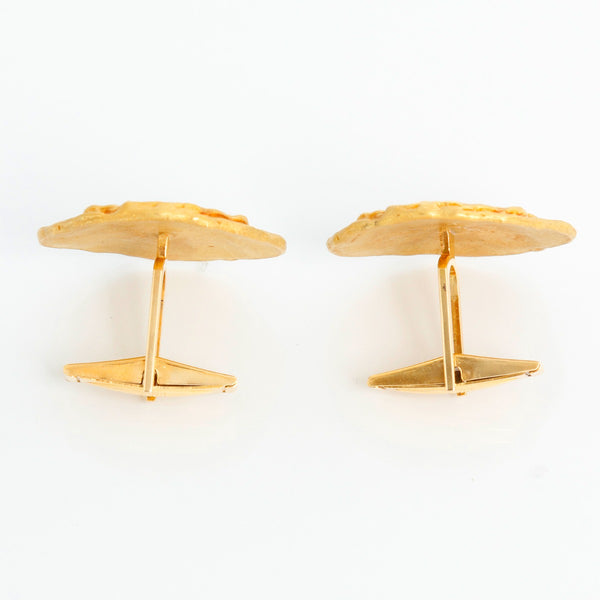 18K Yellow Gold King Midas Cufflinks