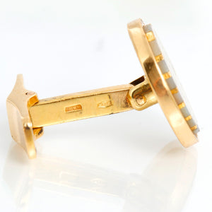 18K Yellow gold Mother of Pearl Cufflinks