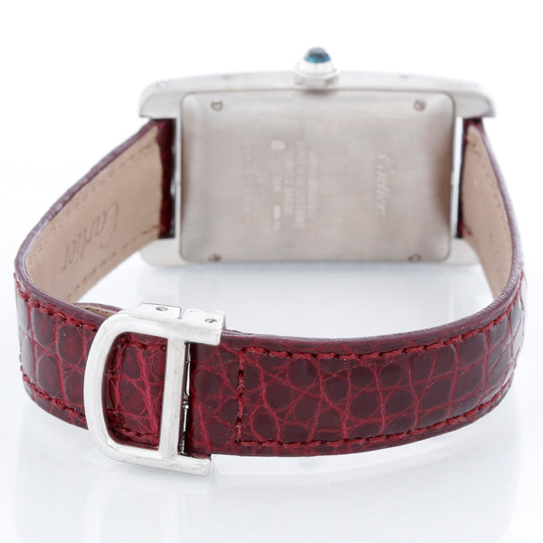 Cartier Tank Americaine 18k White Gold  Men's or Ladies Midsize Watch W2603656 2490