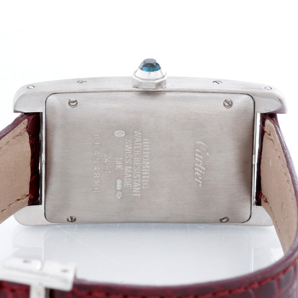 Cartier Tank Americaine 18k White Gold  Men's or Ladies Midsize Watch W2603656 2490