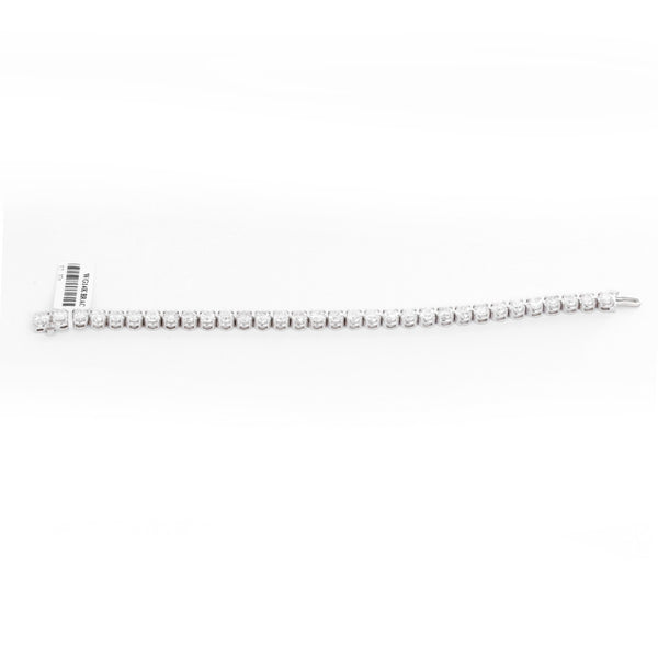 Beautiful 14k White Gold and 11.69 ct. Diamond Tennis Bracelet