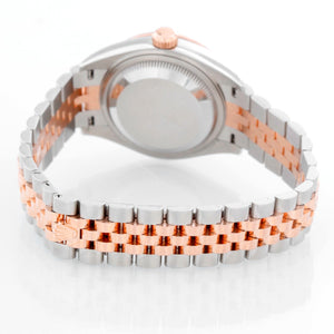 Rolex Datejust 28 Steel Rolesor Everose Gold Diamond Ladies Watch 279381