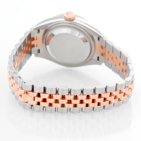 Rolex Datejust 28 Steel Rolesor Everose Gold Diamond Ladies Watch 279381