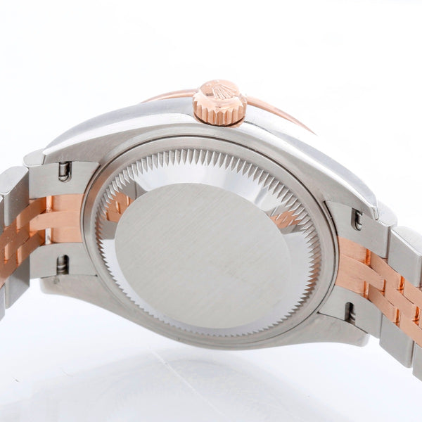 Rolex Datejust 28 Steel Rolesor Everose Gold Diamond Ladies Watch 279381