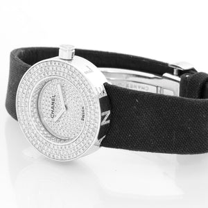 Chanel La Ronde  White Gold Pave Diamond Ladies Watch
