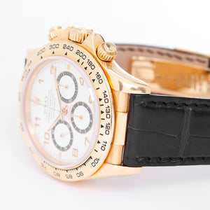 Rolex Cosmograph Daytona Men's 18k Yellow Gold Watch Arabic Numerals 16518