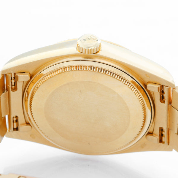 Rolex President Day-Date 18k Yellow Gold Bark Finish Watch 18078